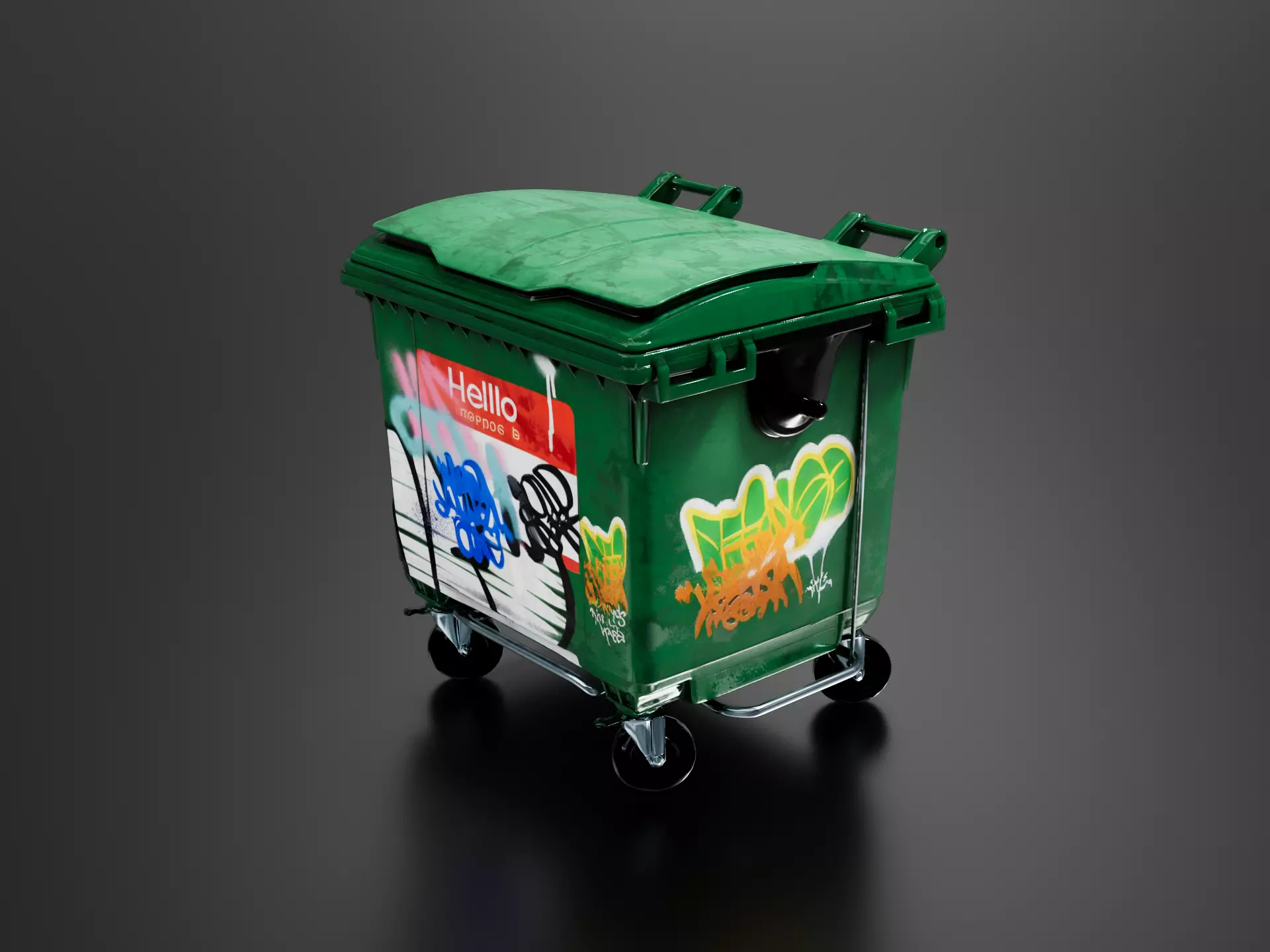 Trash can 09 3D print model
