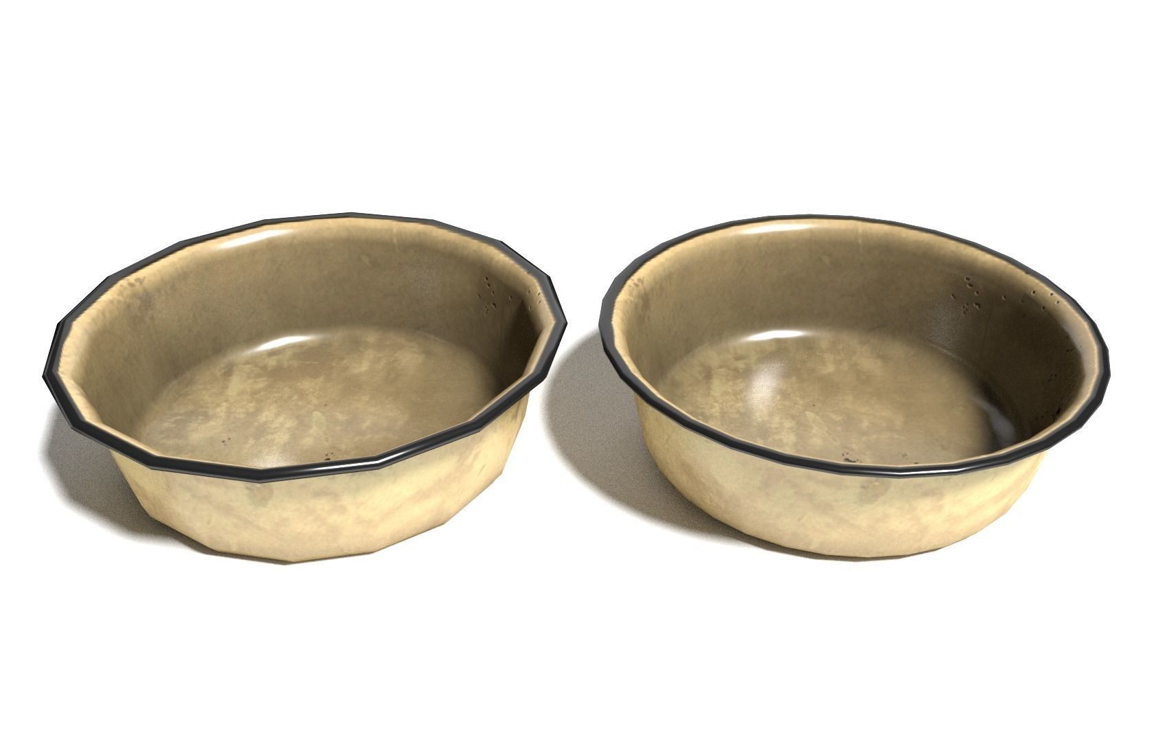 Basin two bowls Free low-poly 3D model