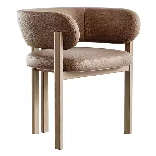 Lagen Table and Bay Wood Chair Naturedesign Low-poly 3D model 7