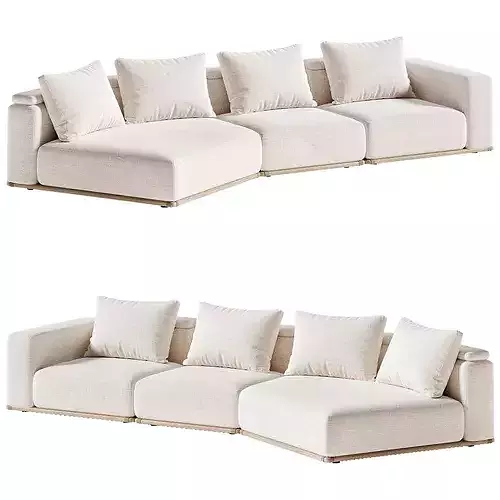 ZENO Sofa Sicis Low-poly 3D model 5