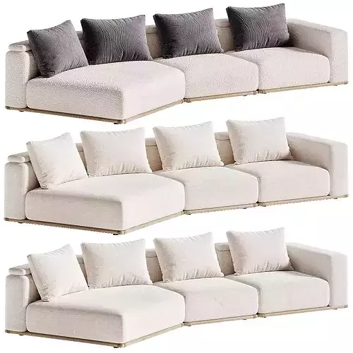 ZENO Sofa Sicis Low-poly 3D model 4