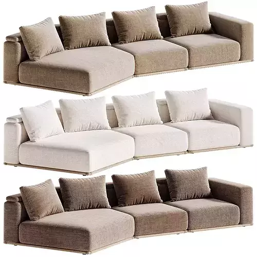 ZENO Sofa Sicis Low-poly 3D model 3