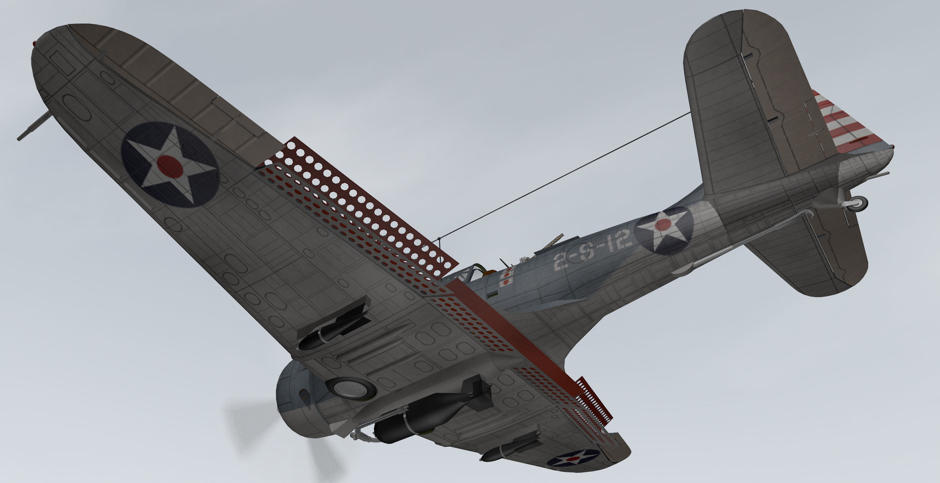 Douglas SBD-3 Dauntless 3D model_12