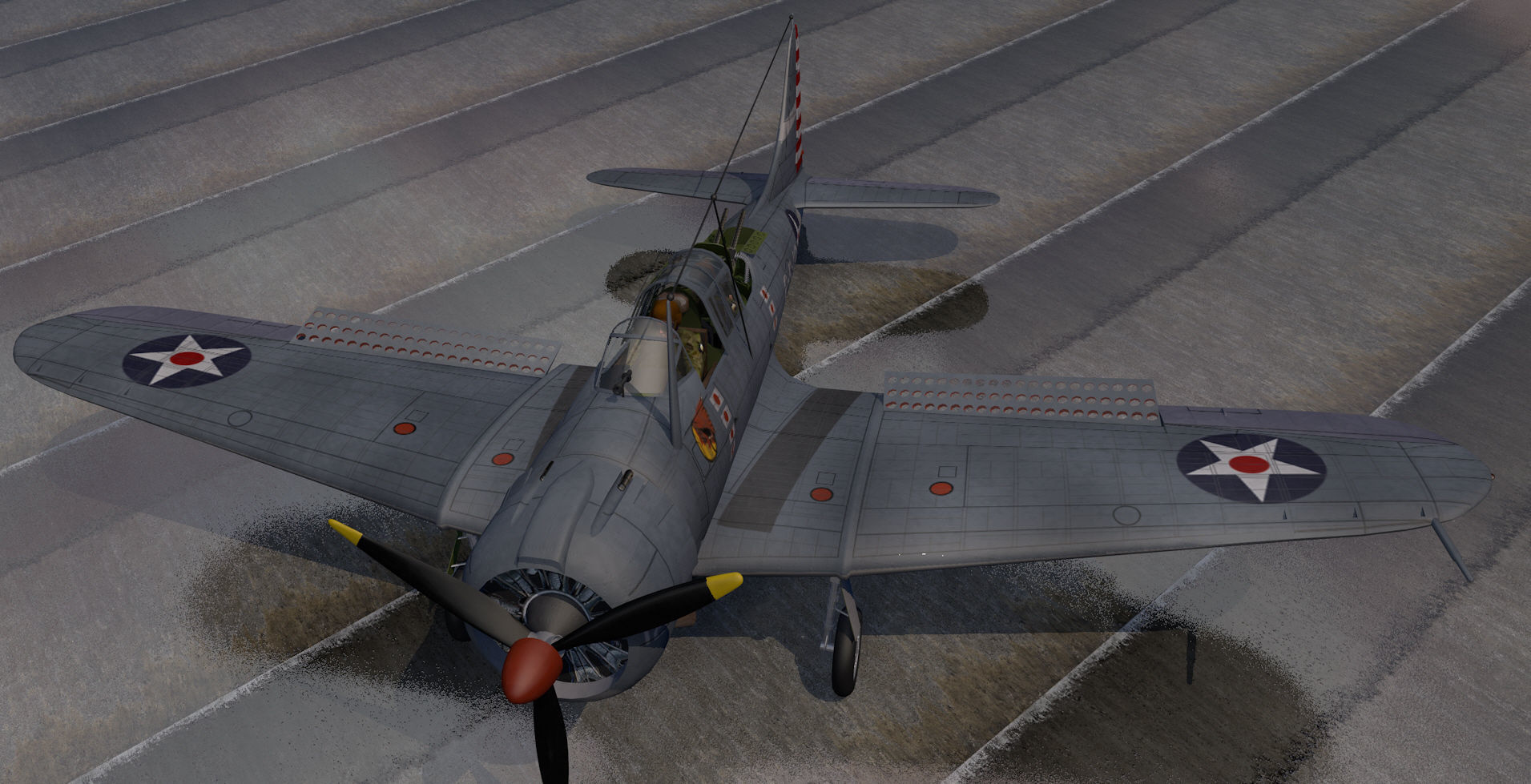 Douglas SBD-3 Dauntless 3D model_4