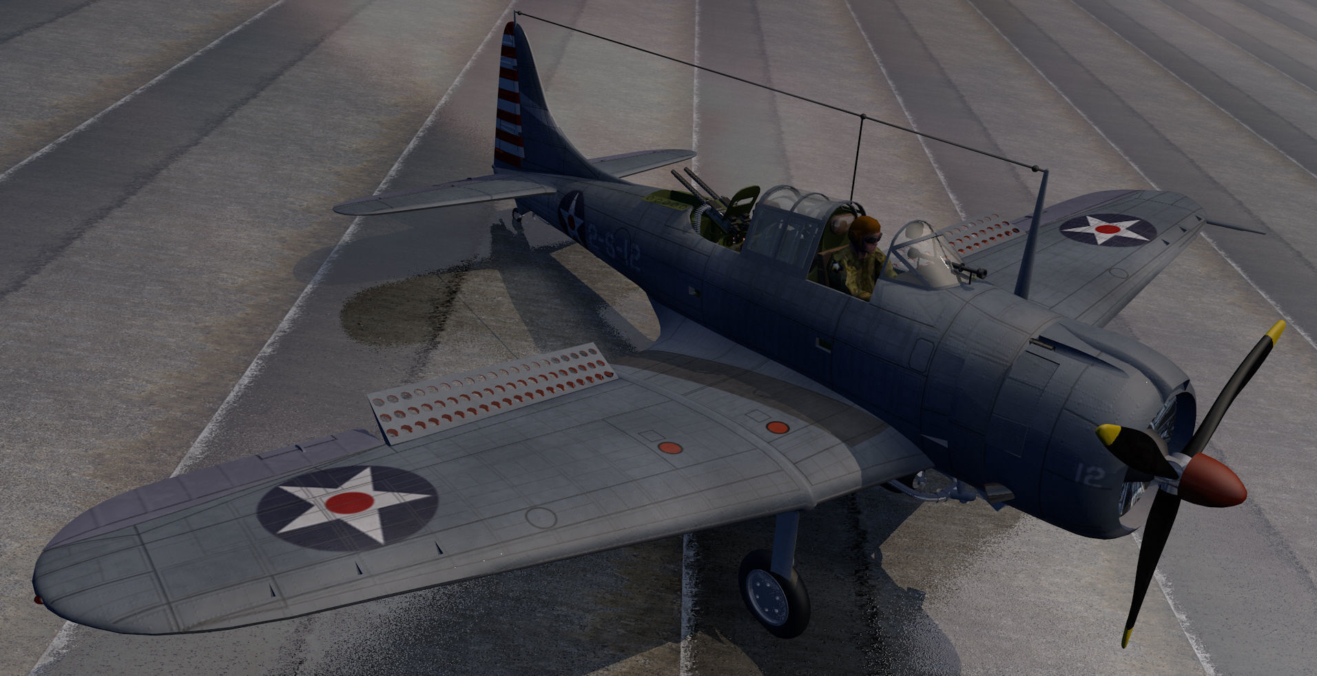 Douglas SBD-3 Dauntless 3D model_5