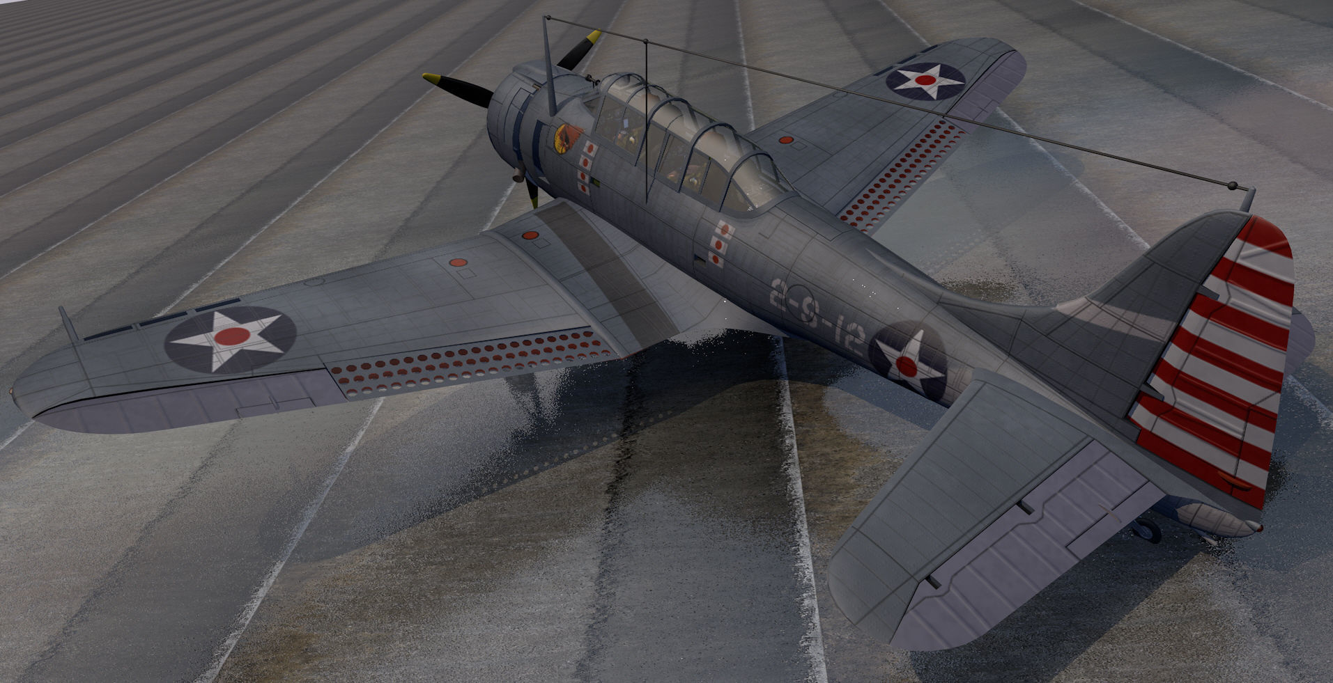 Douglas SBD-3 Dauntless 3D model_1