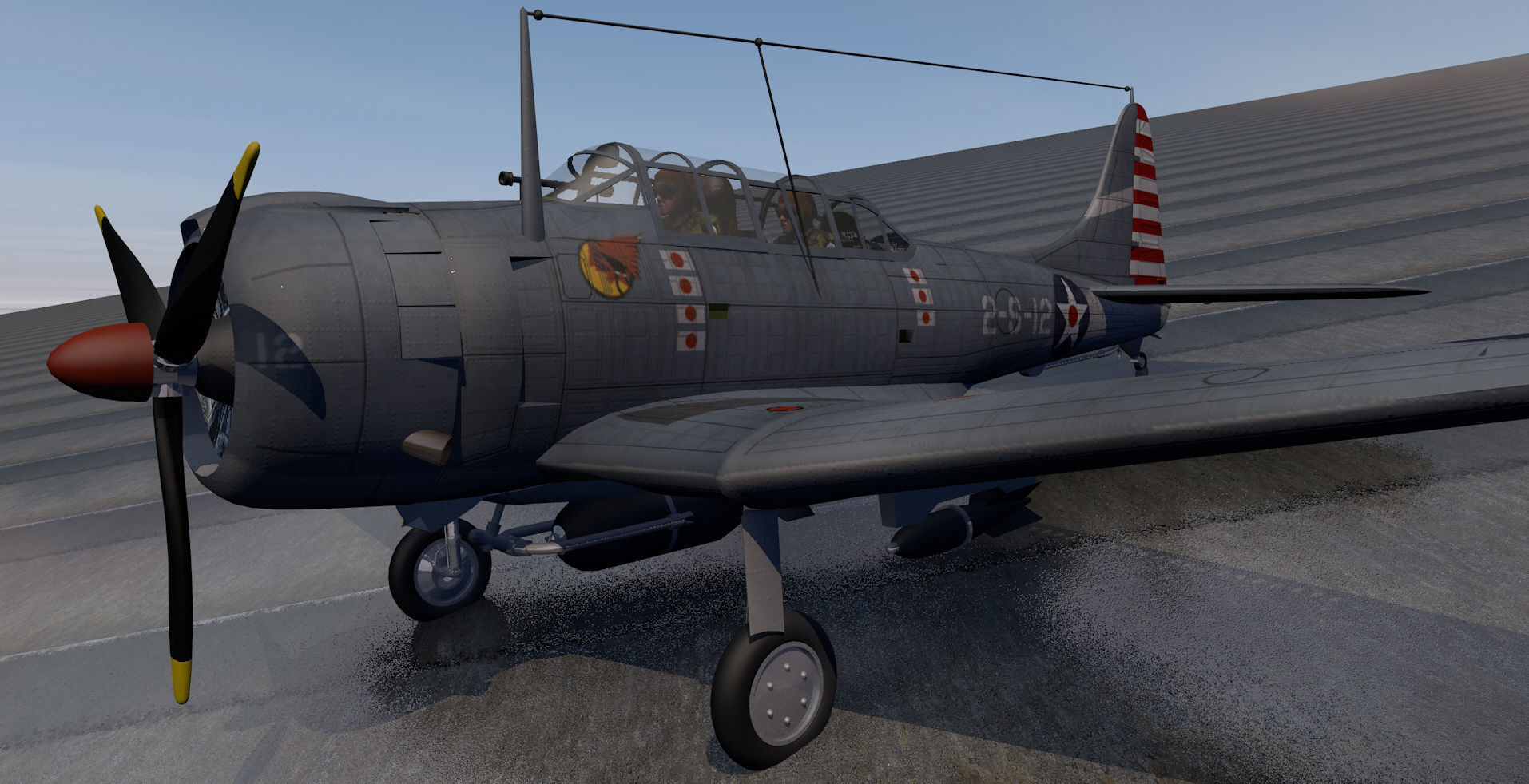 Douglas SBD-3 Dauntless 3D model_6