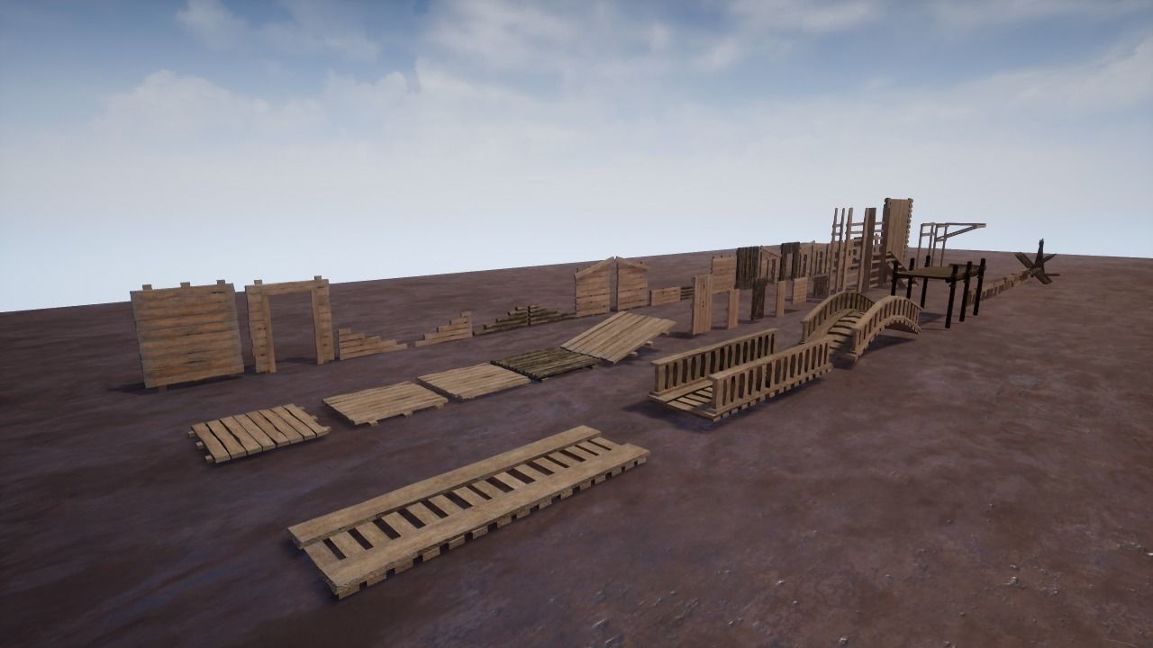 Structure Package 01 Low-poly 3D model