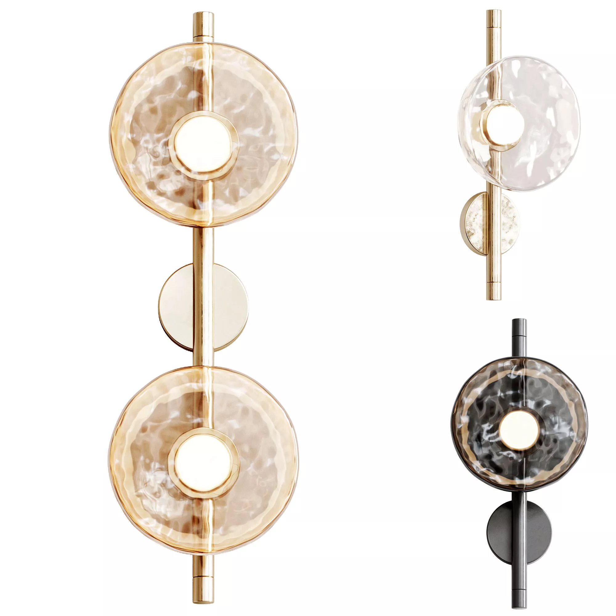 Ceto Offset Wall Lamp Low-poly 3D model