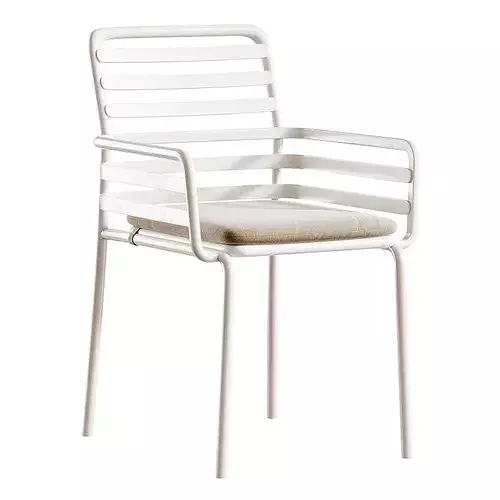 Tyulip Table and Cuscino Doga Armchair Low-poly 3D model 5