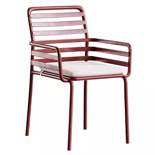 Set Tavolo Rio Alu Doga Armchair Low-poly 3D model 5