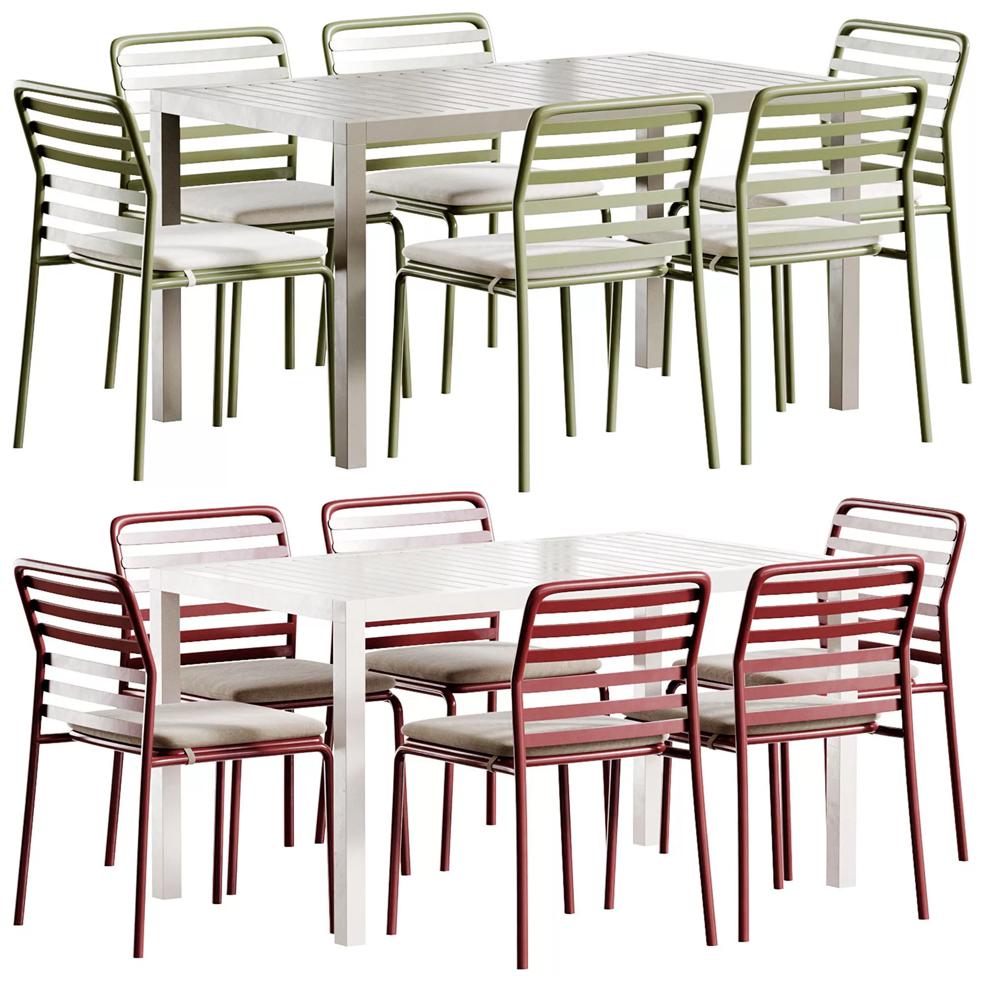 Set Tavolo Rio Doga Armchair Low-poly 3D model