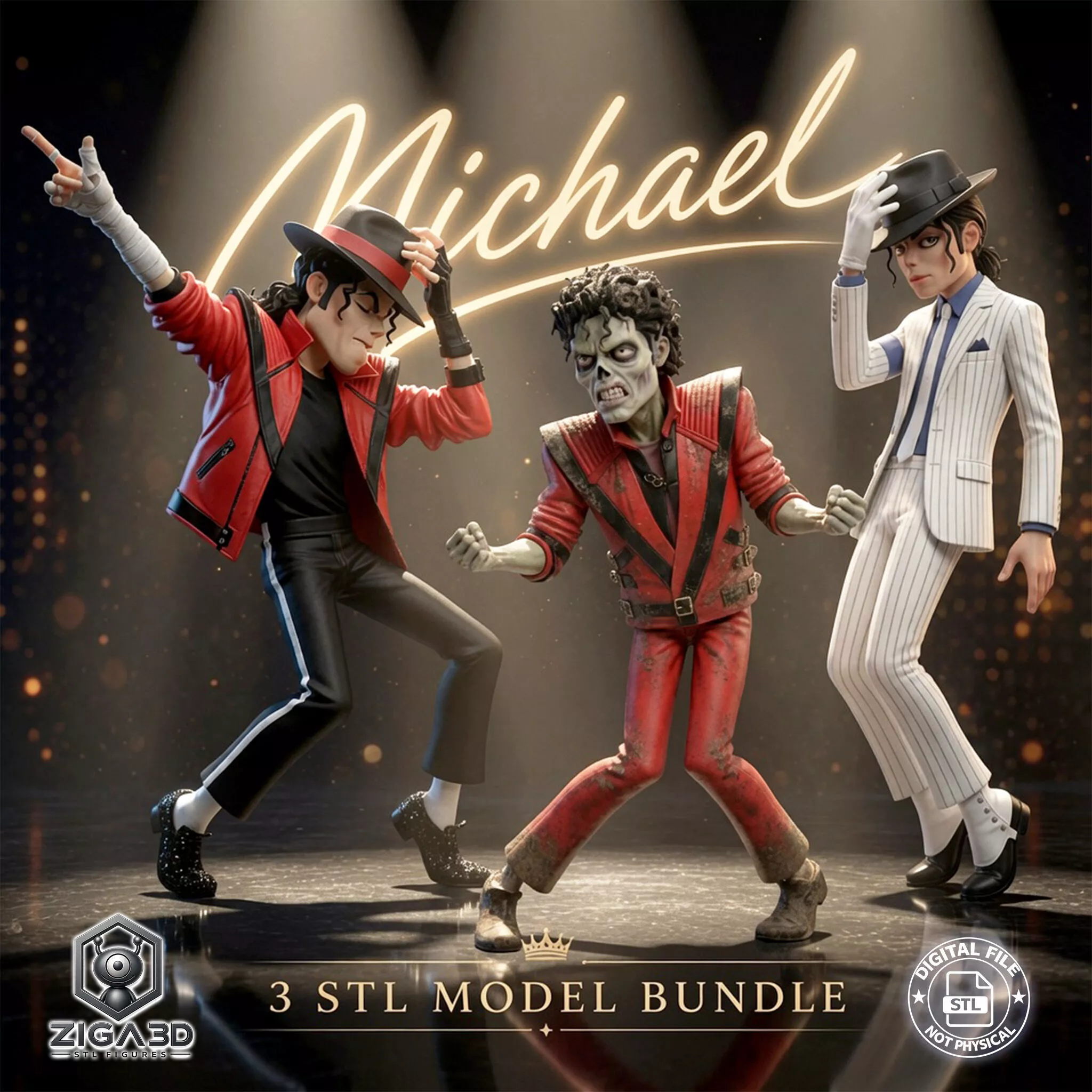 Michael Jackson Dance Figure Bundle 3D print model