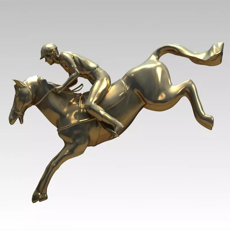 Equestrian sculpture 3d model 3D model