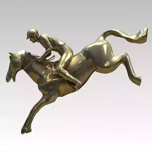 Equestrian sculpture 3d model 