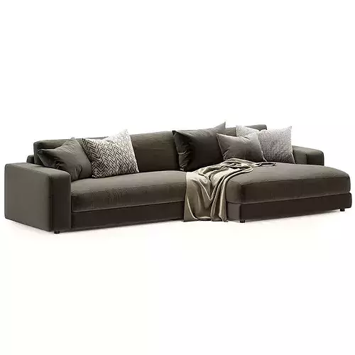 Hansen L Shaped Sofa 3D model 3