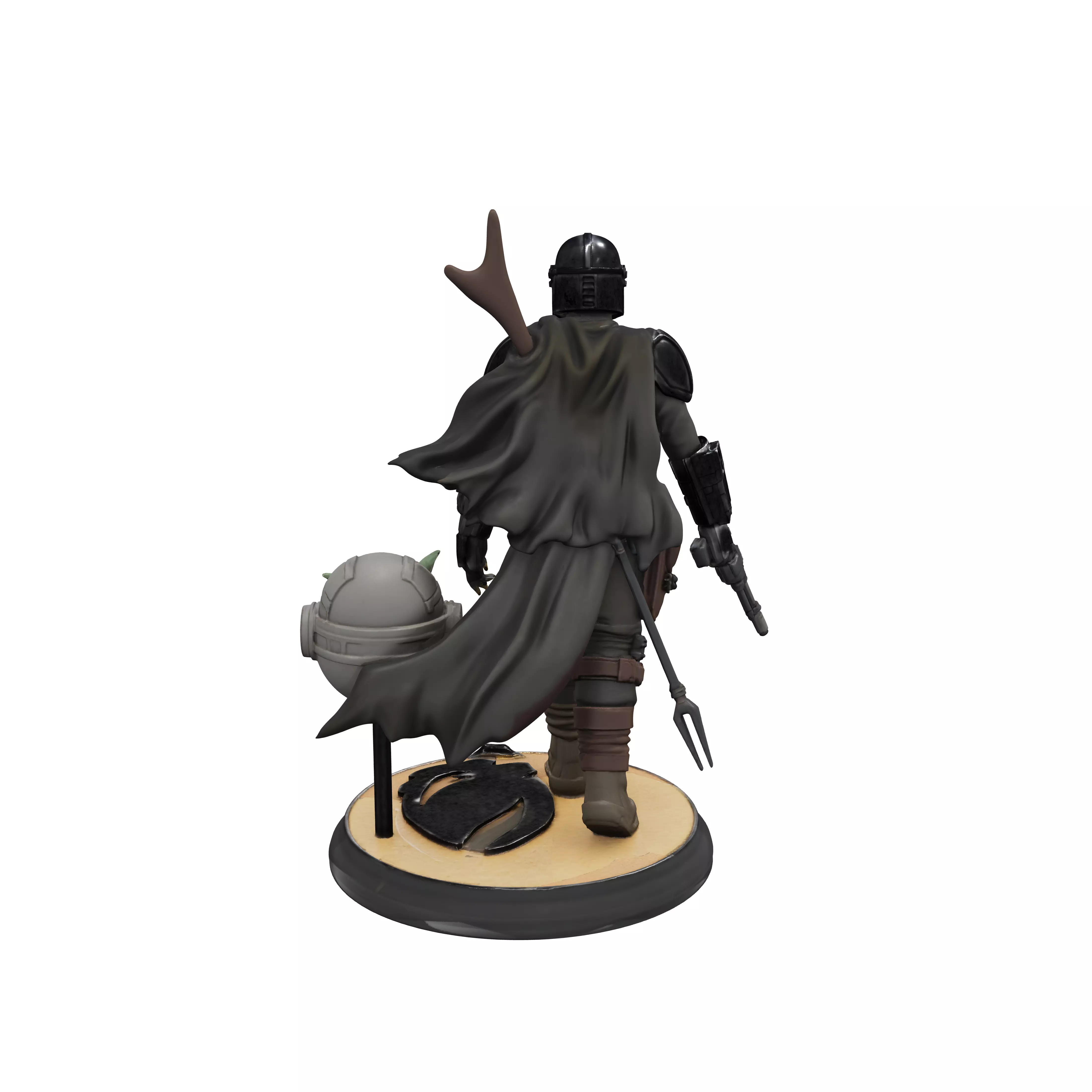 Galactic Duo Statue 3D model