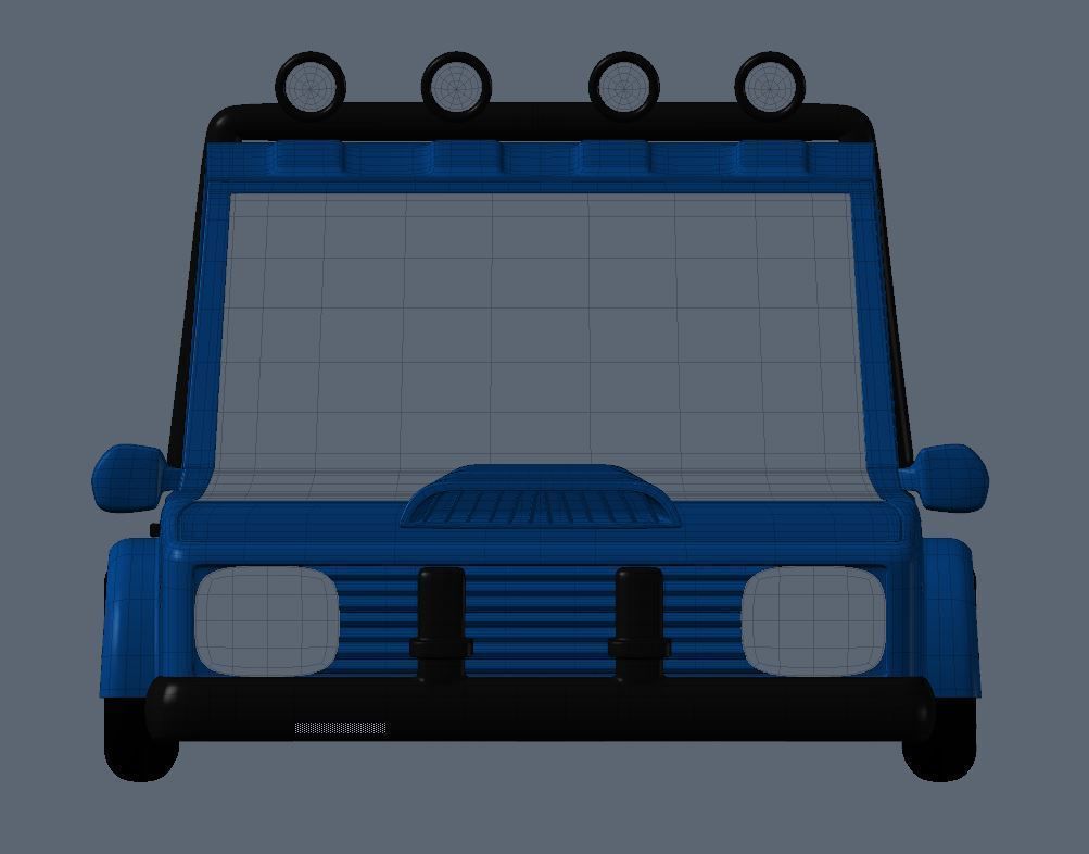 Cartoon car 3D model_3