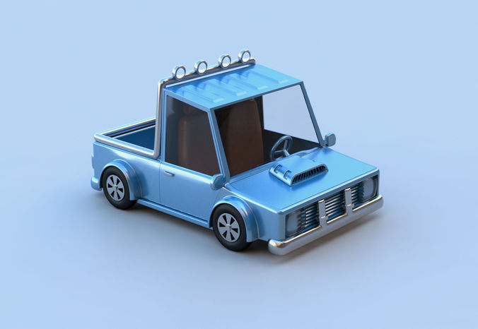 Cartoon car 3D model