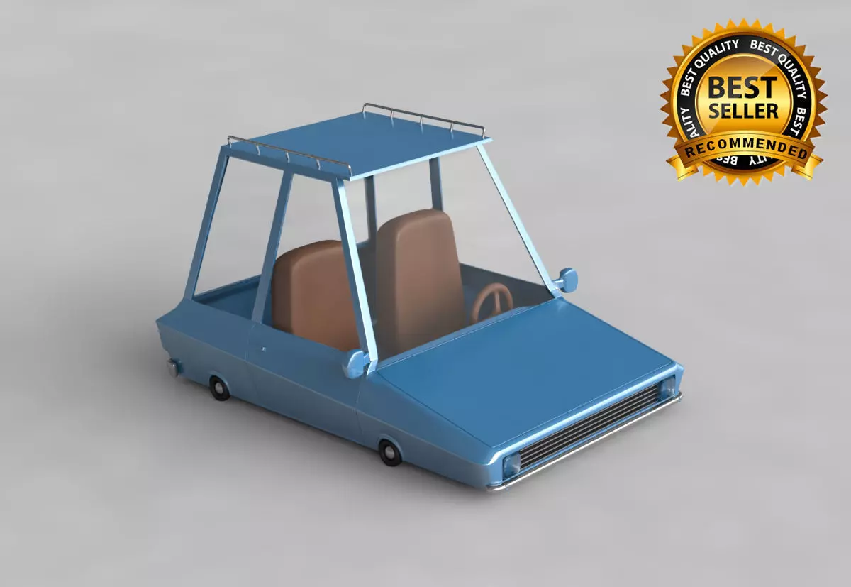 Car cartoon 3D model_0