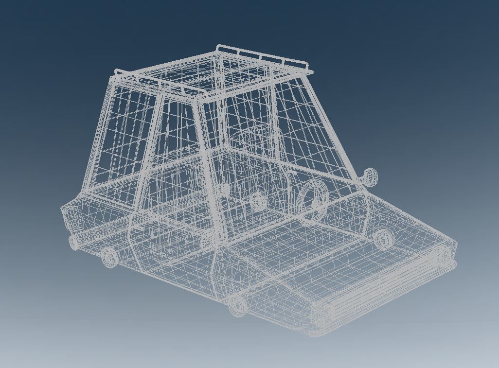 Car cartoon 3D model_2