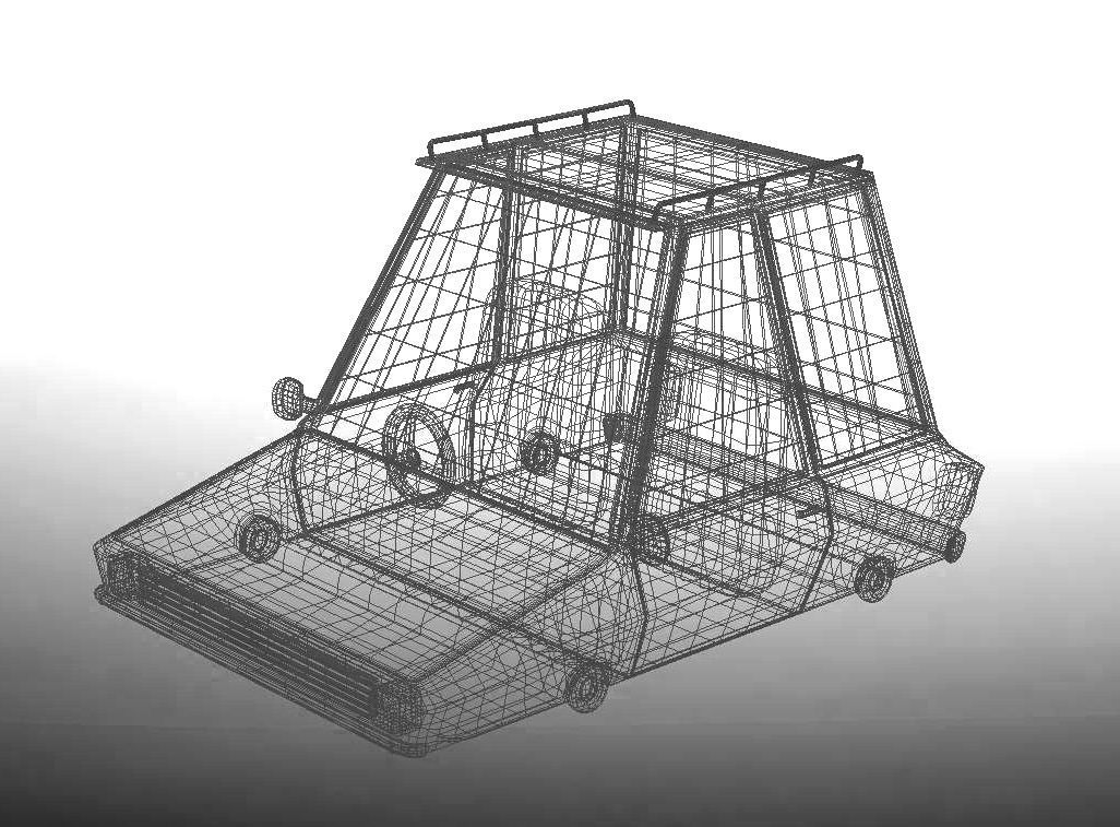 Car cartoon 3D model_5