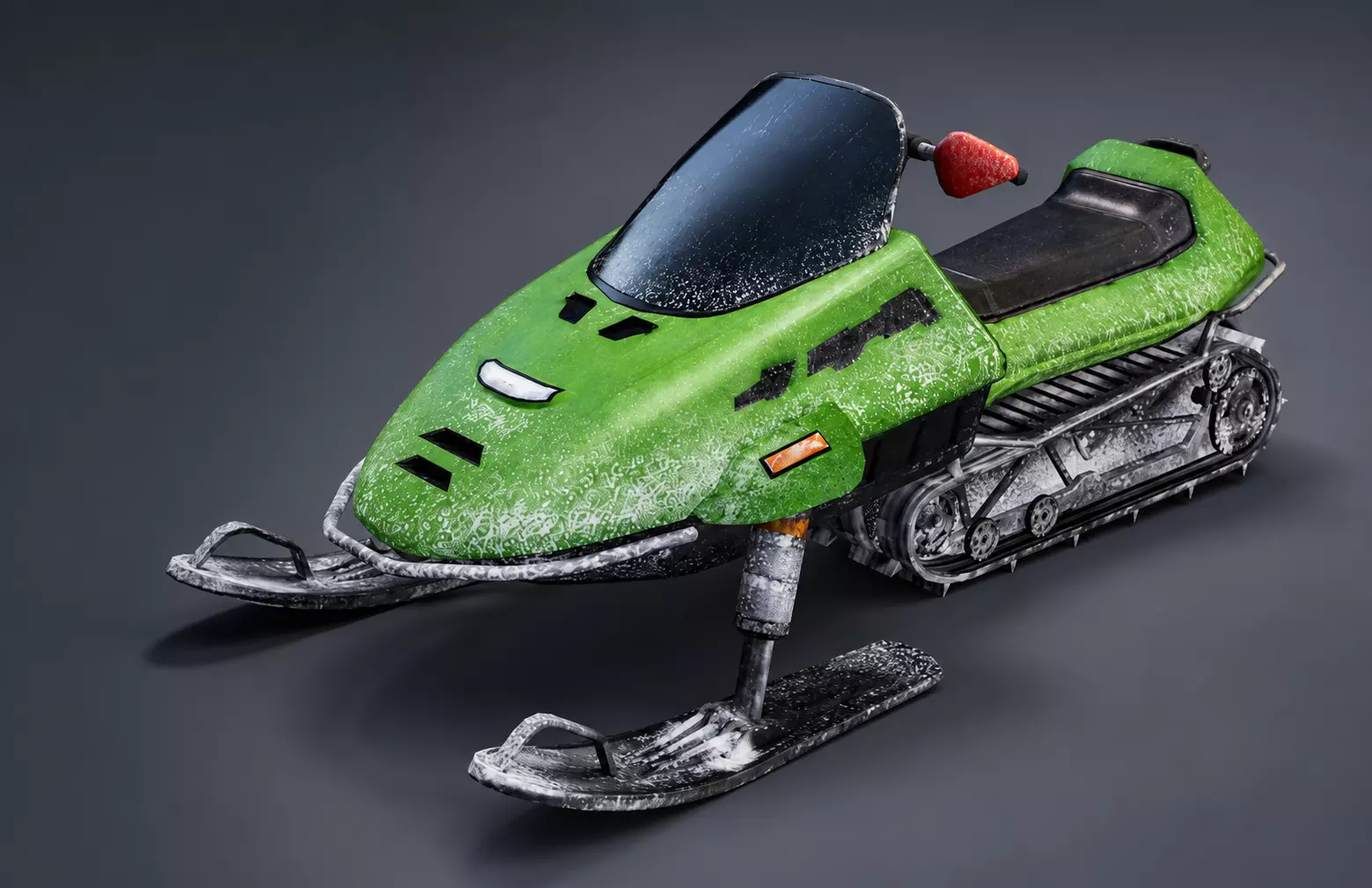 Snowmobile Game Ready 3D Model Low-poly 3D model
