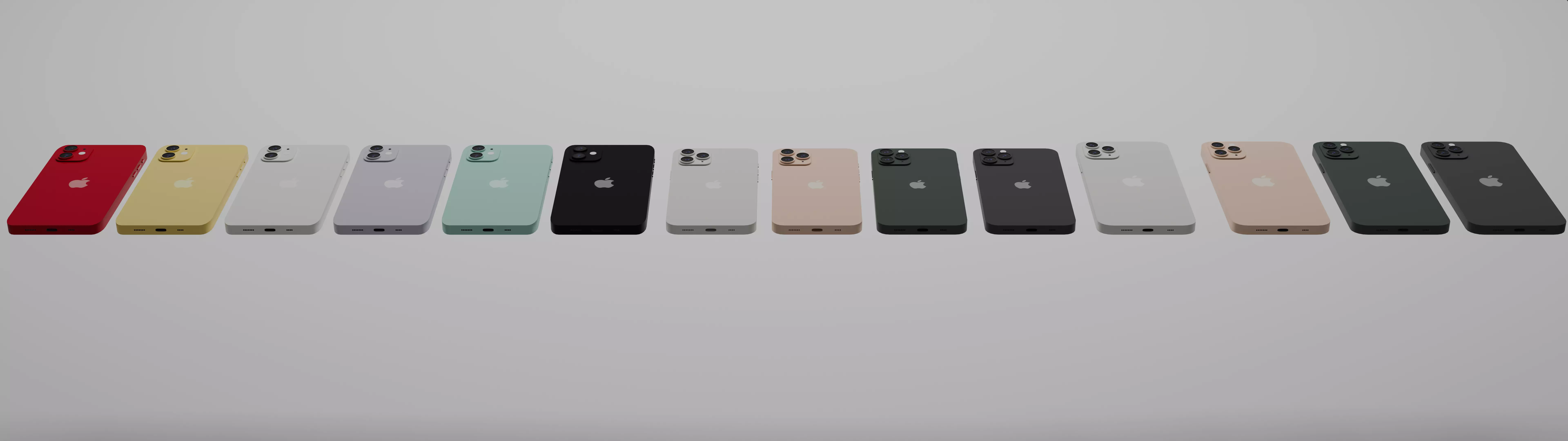 iPhone 11 Series Full Collection Low-poly 3D model