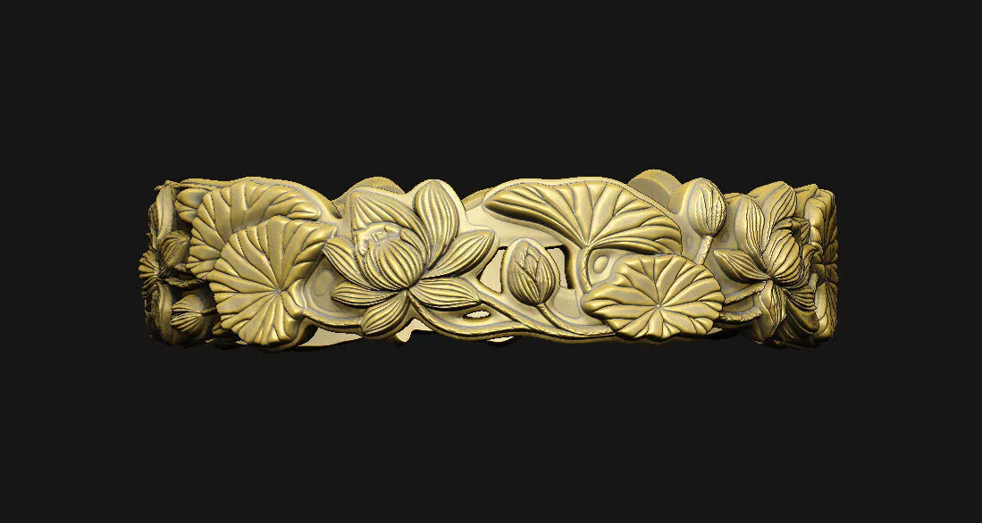 womens-lotus-ring-stl womens-flower-ring-stl 3D print model