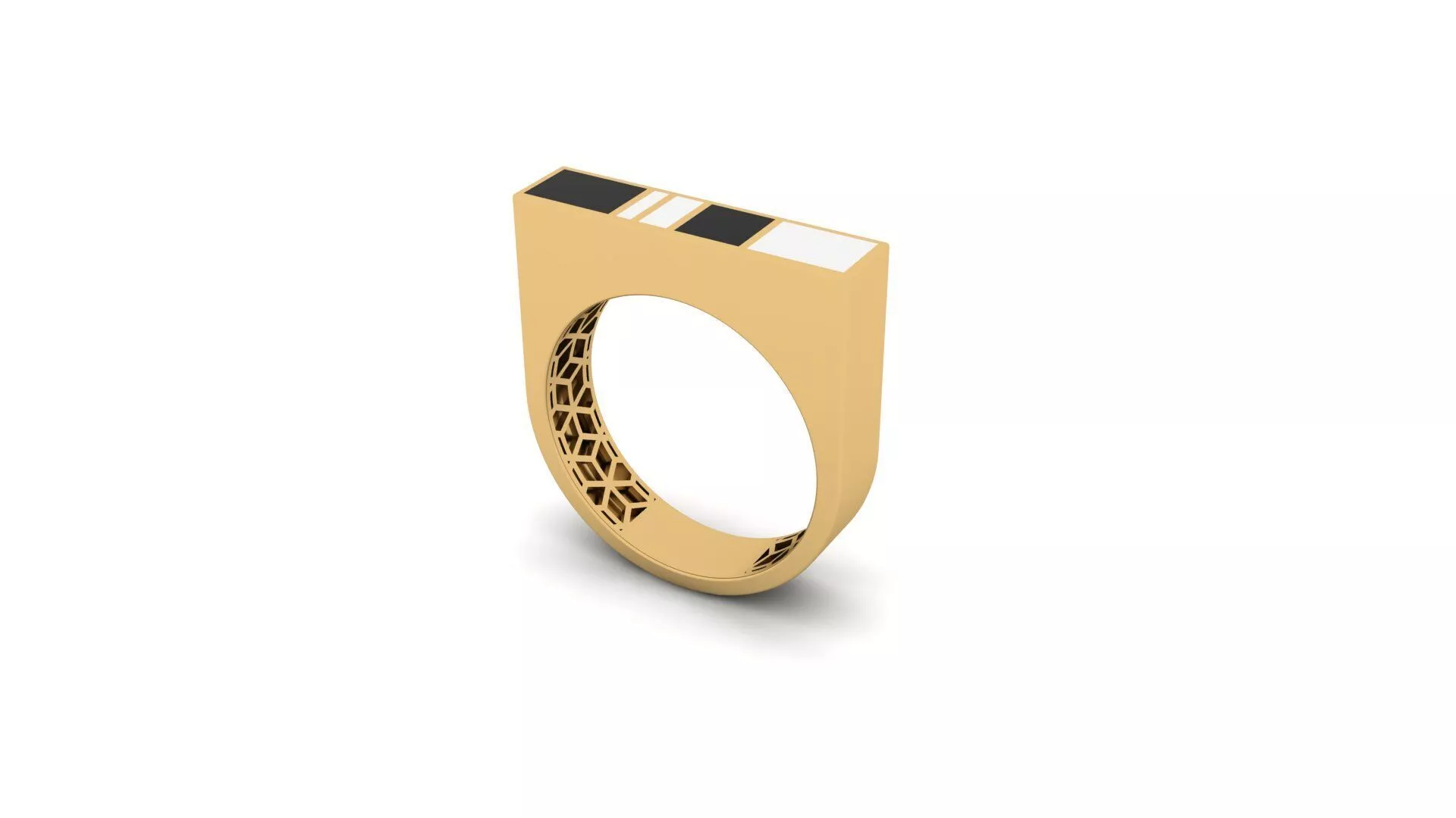 Modern Enamel Ring 3D Model Free 3D print model