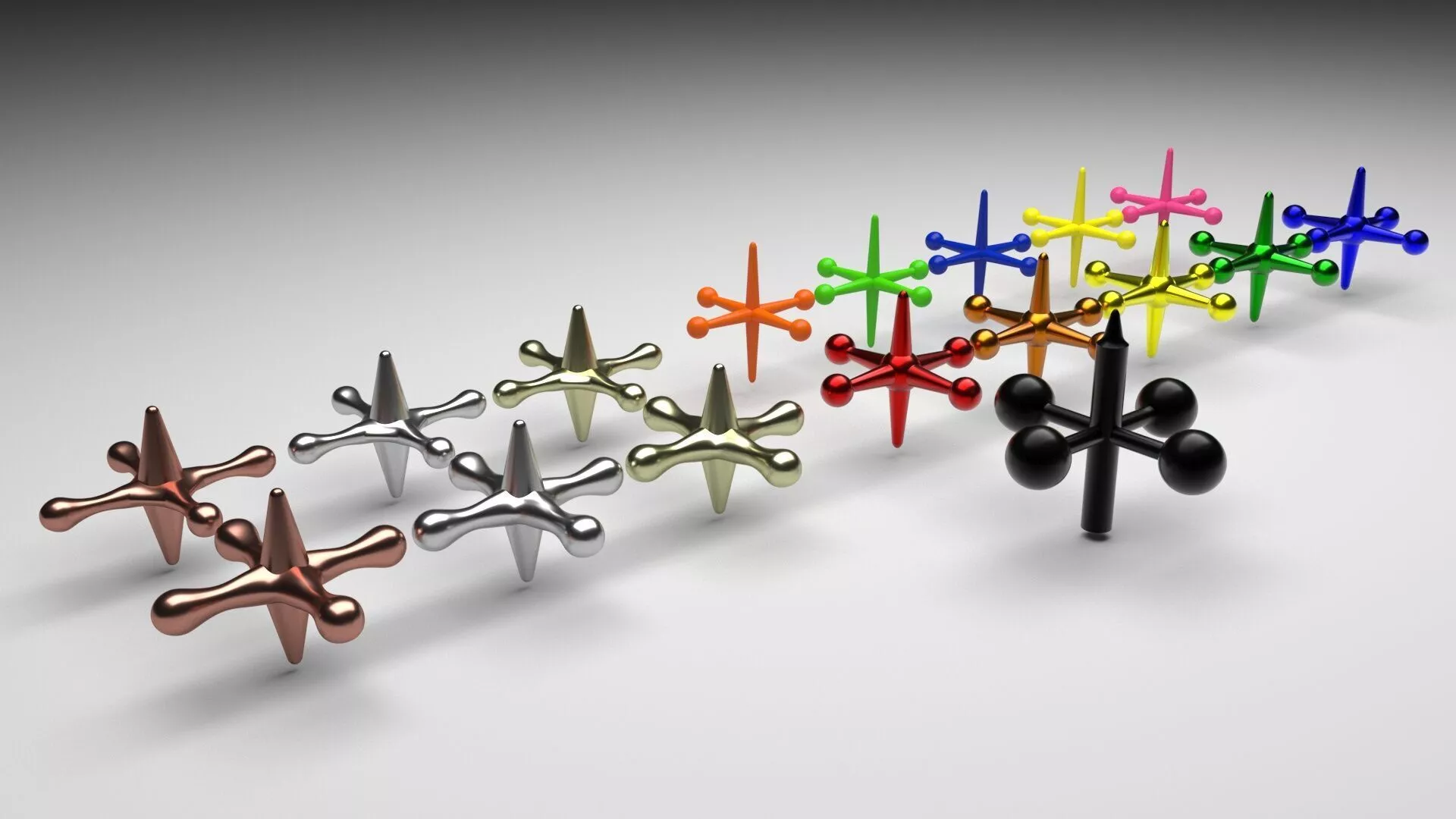Toy Jacks Set 3D print model