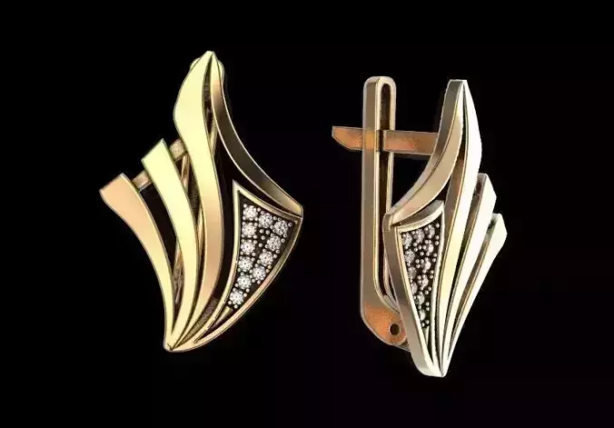 Earrings for girls with an English fastener