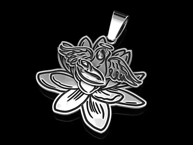 Angel and child pendant