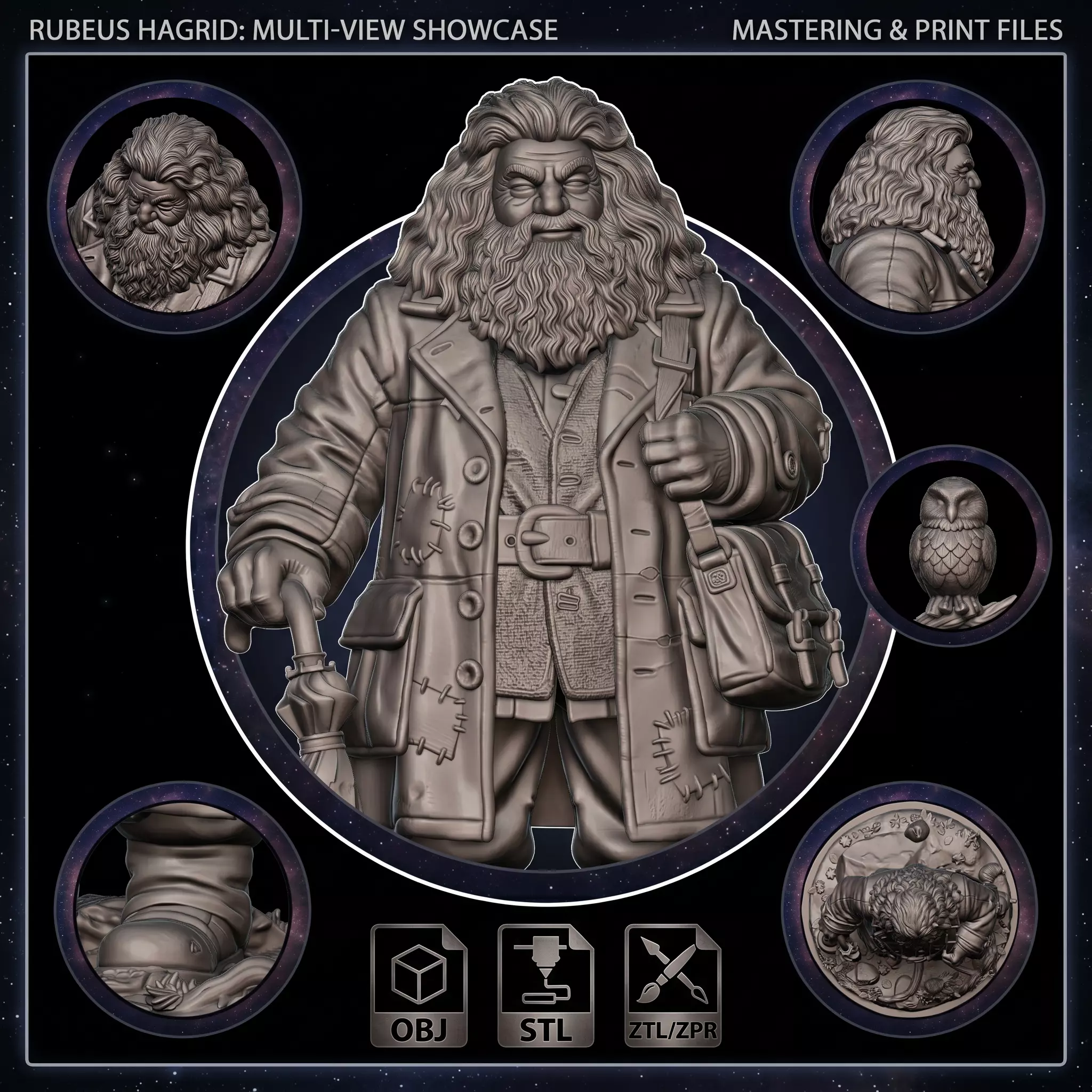 Rubeus Hagrid 3D print model