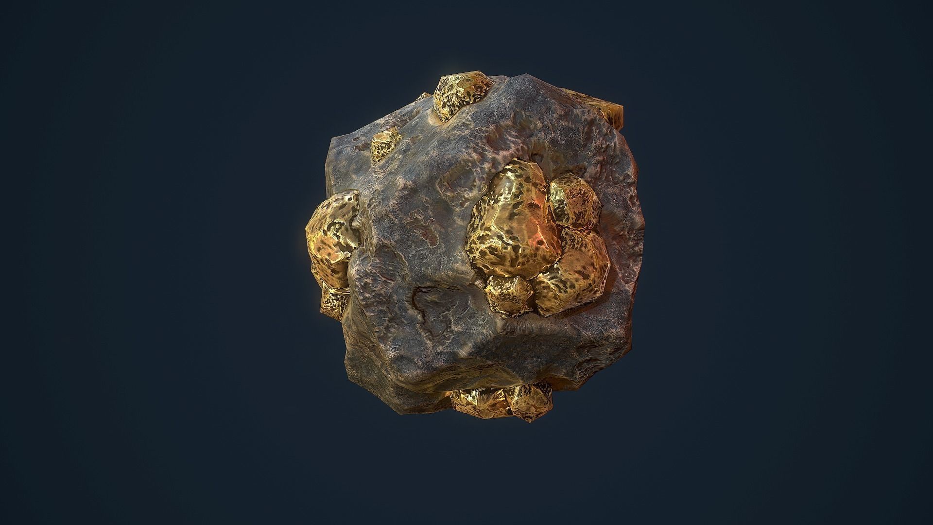 Asteroids -Meteorite PBR Low-poly 3D model_3