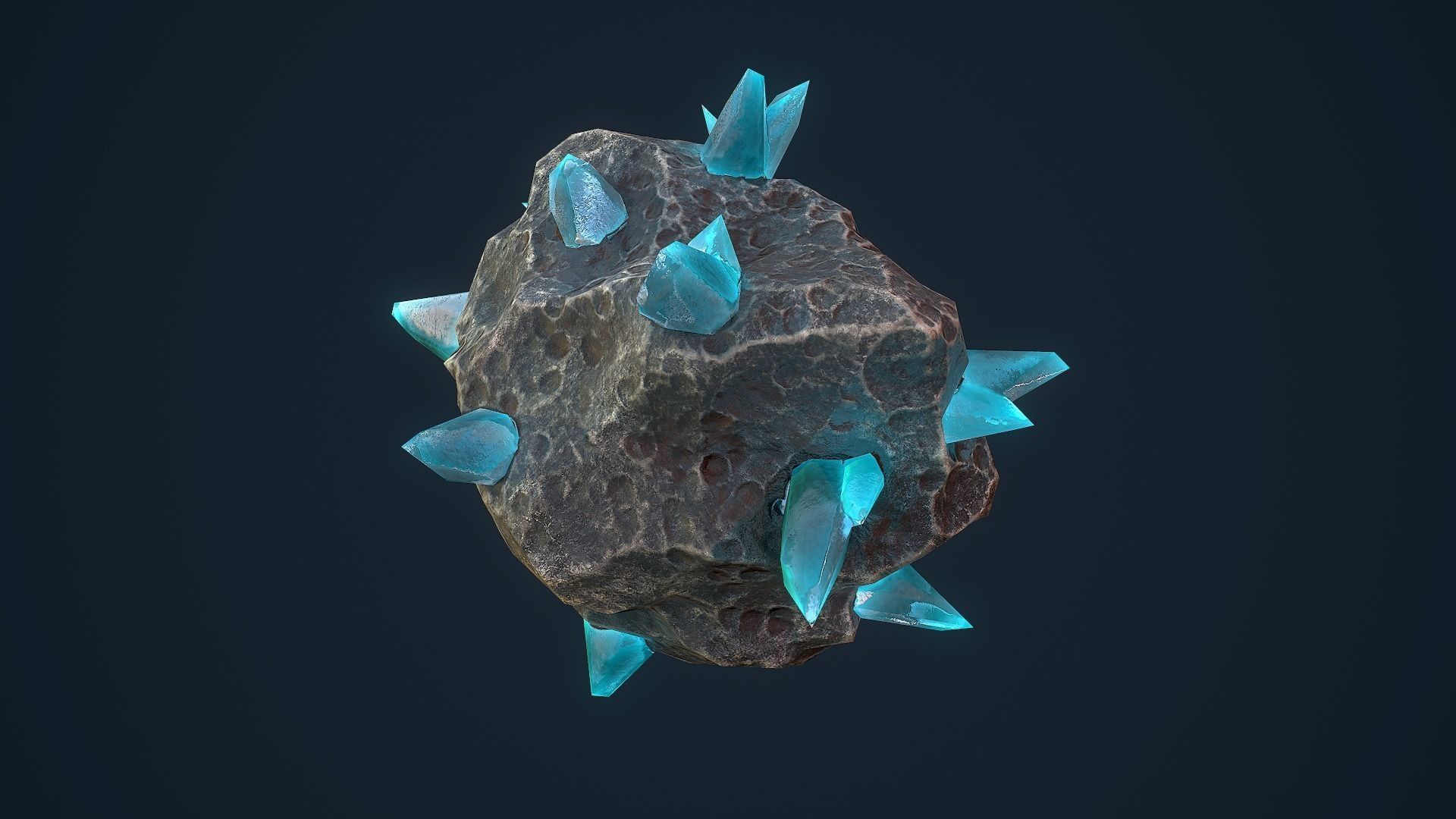 Asteroids -Meteorite PBR Low-poly 3D model_7