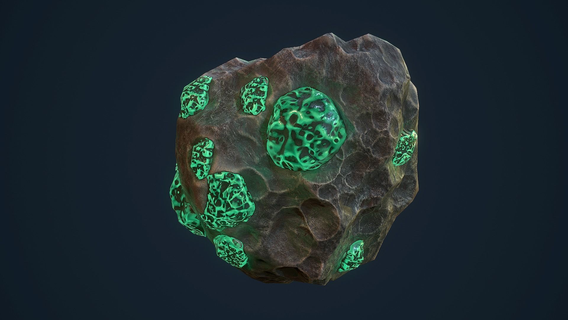 Asteroids -Meteorite PBR Low-poly 3D model_1