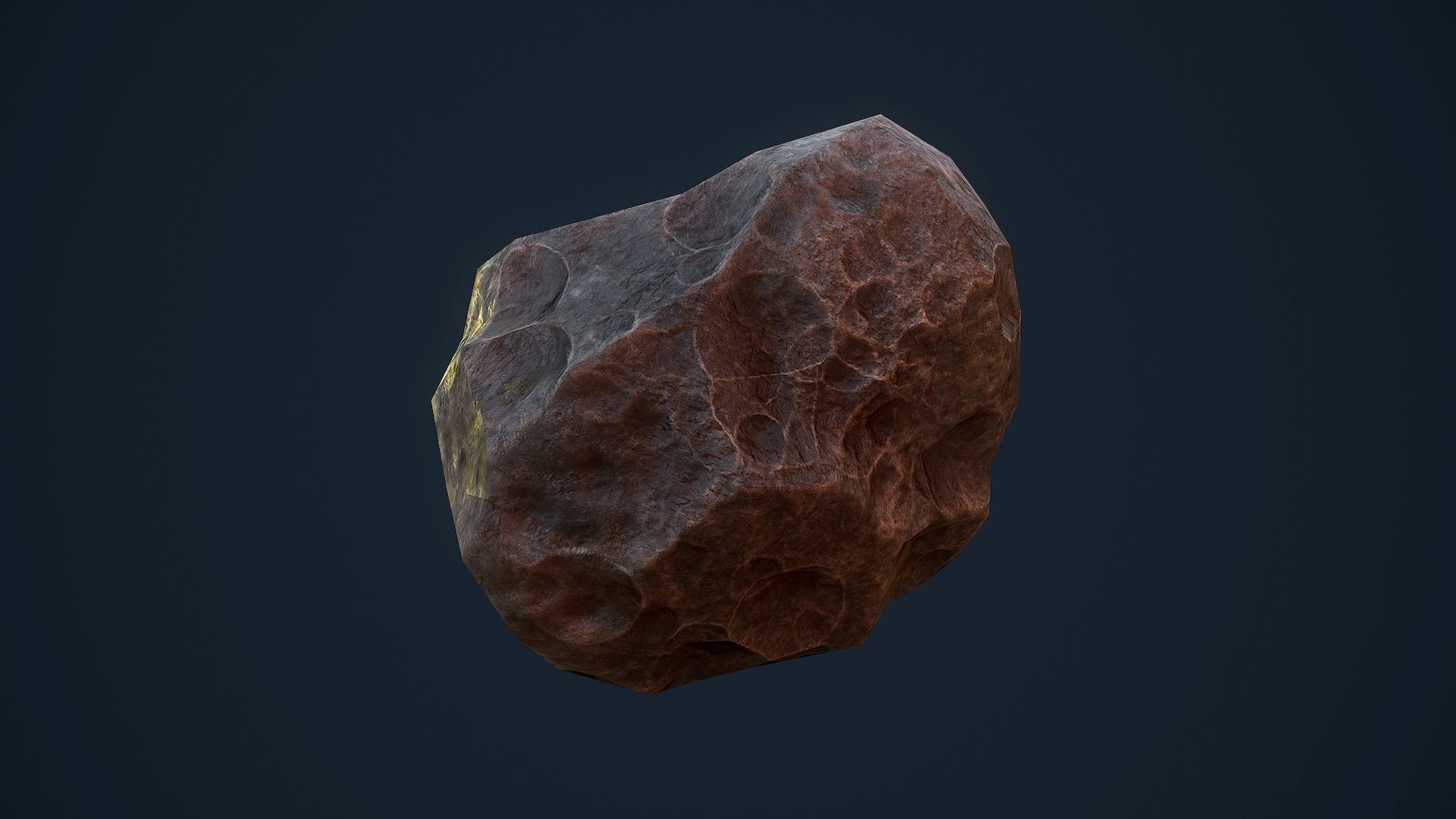Asteroids -Meteorite PBR Low-poly 3D model_4
