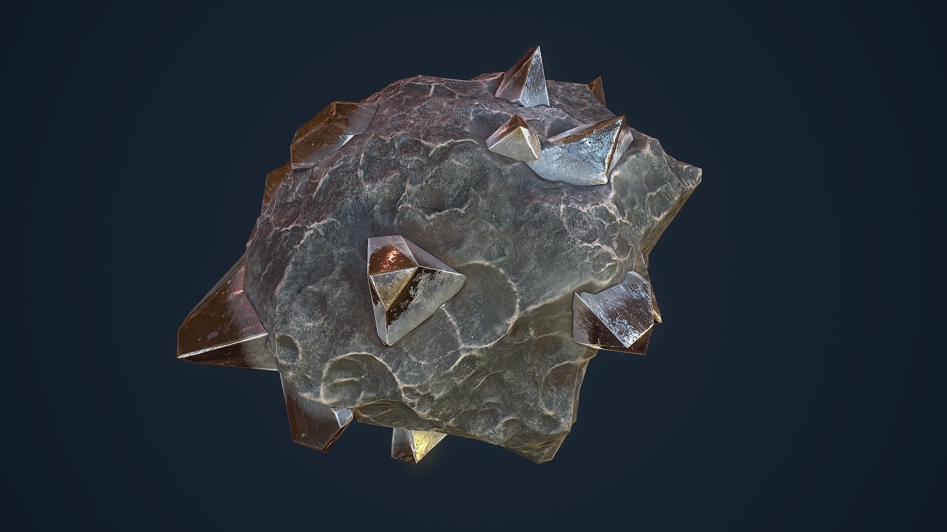 Asteroids -Meteorite PBR Low-poly 3D model_8