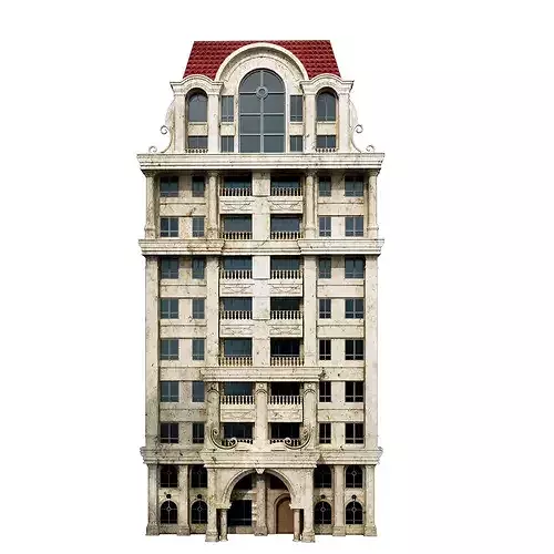luxury building 8 3D model 3