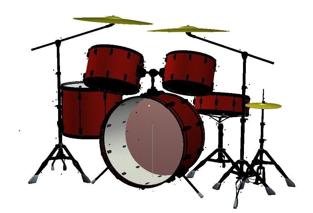 Drum sets 3D model_1