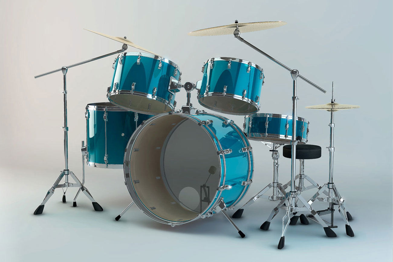 Drum sets 3D model_7
