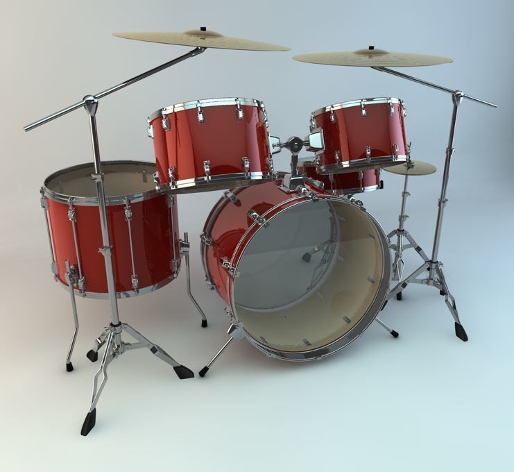 Drum sets 3D model_6