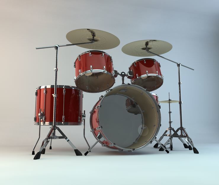 Drum sets 3D model_3