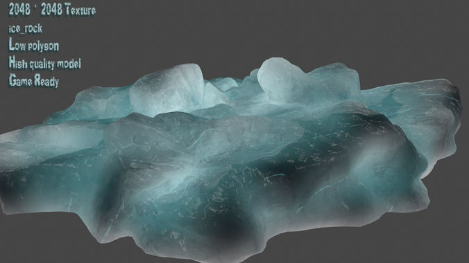 Ice rock Low-poly 3D model