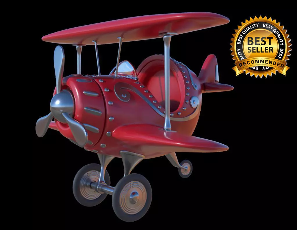 Cartoon plane 3D model
