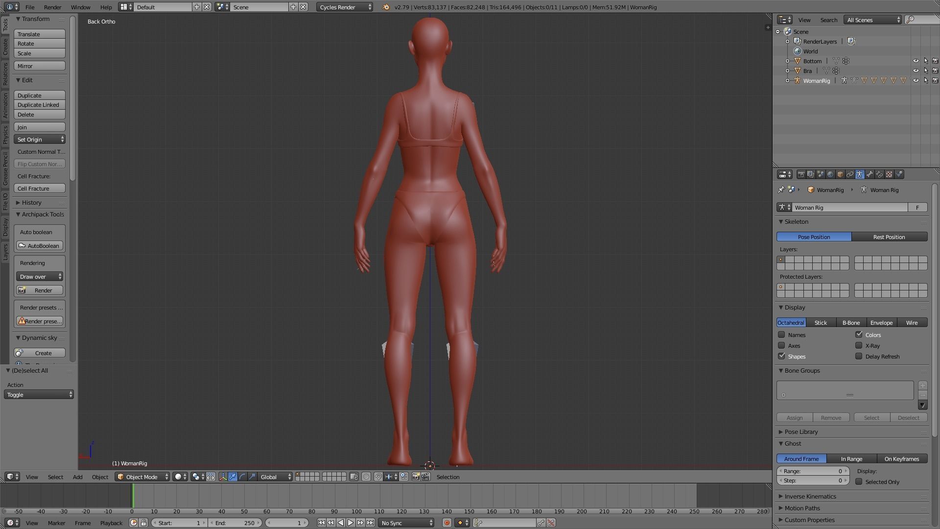 Realistic Human Basemesh - Rigged - UVMapped - Man and Woman Low-poly 3D model_21