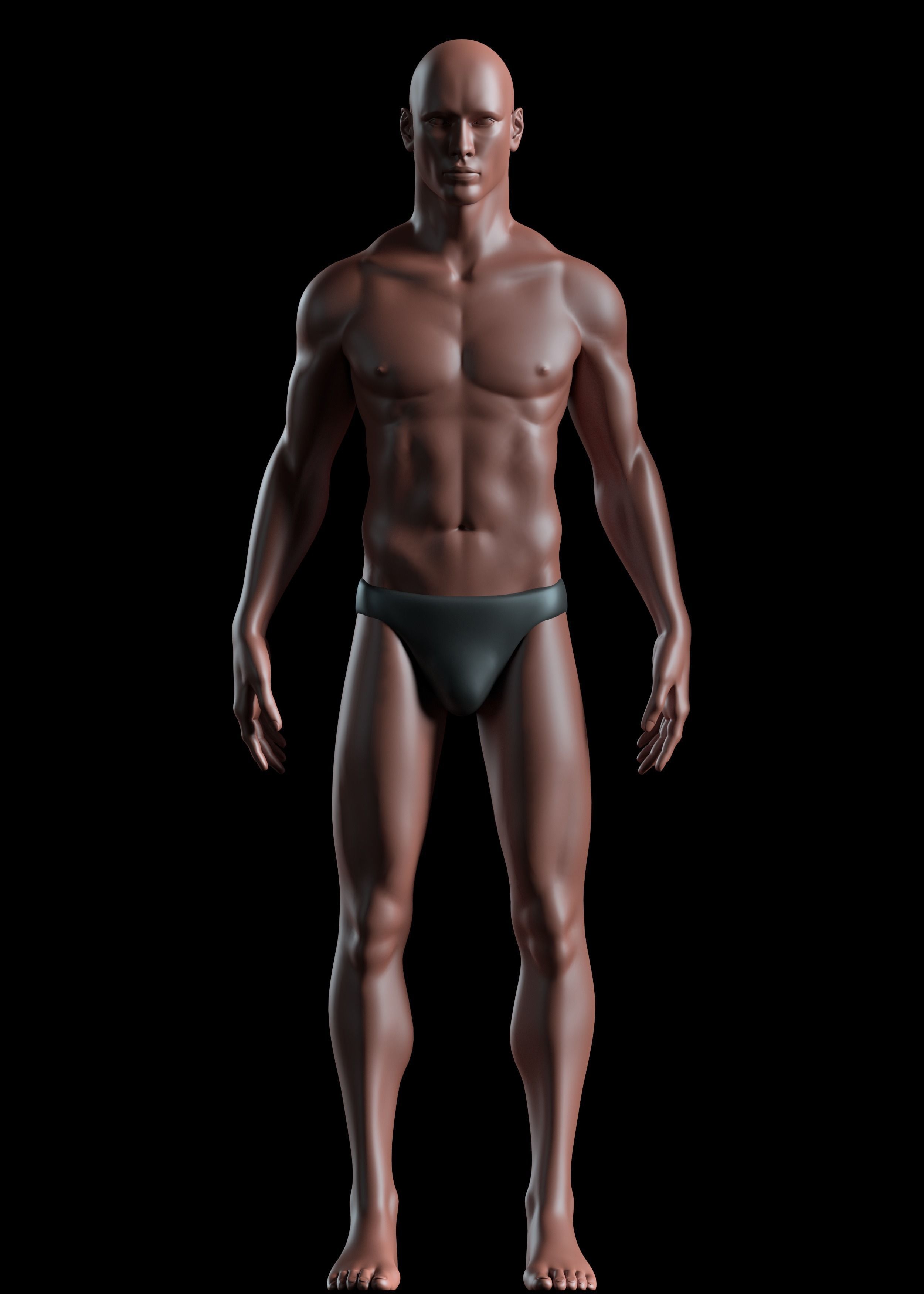Realistic Human Basemesh - Rigged - UVMapped - Man and Woman Low-poly 3D model_3