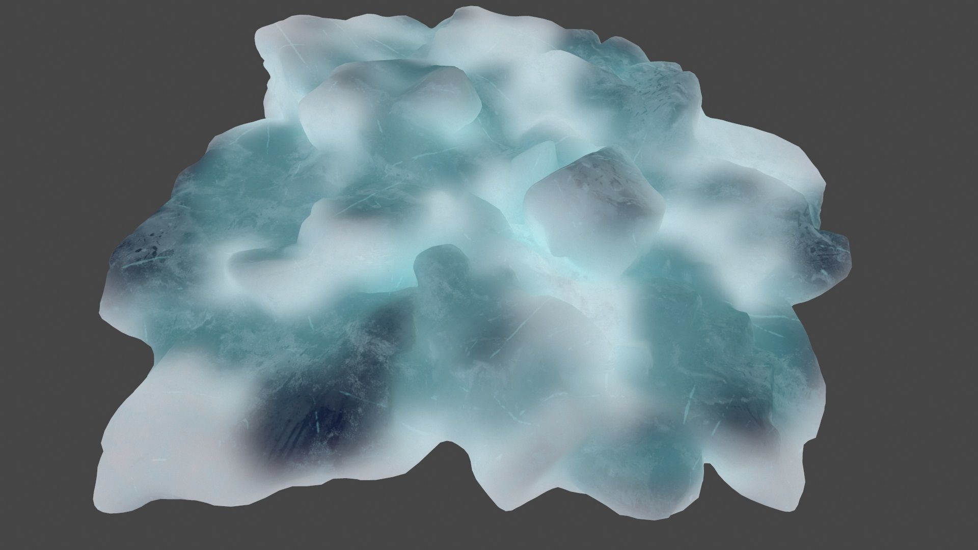 Ice crystals Low-poly 3D model_11