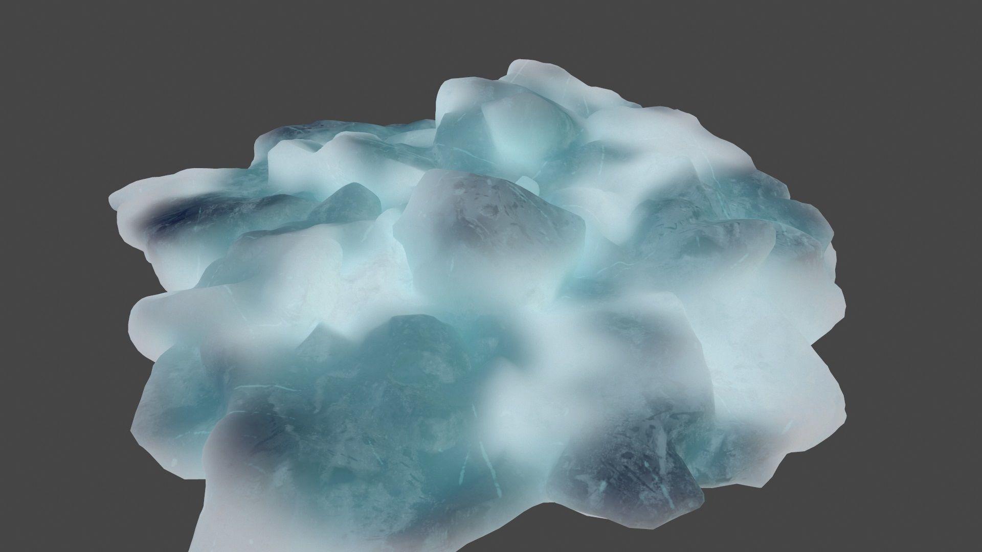 Ice crystals Low-poly 3D model_3